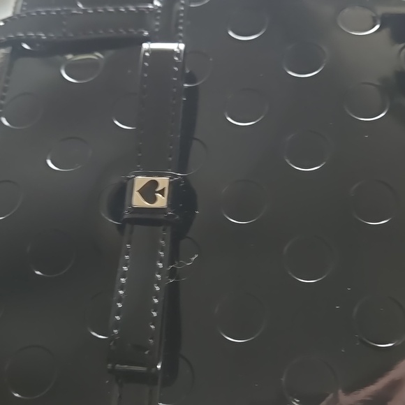 kate spade New York Jeralyn Camellia Street Polka Dot Patent  Small Tote - Picture 2 of 16